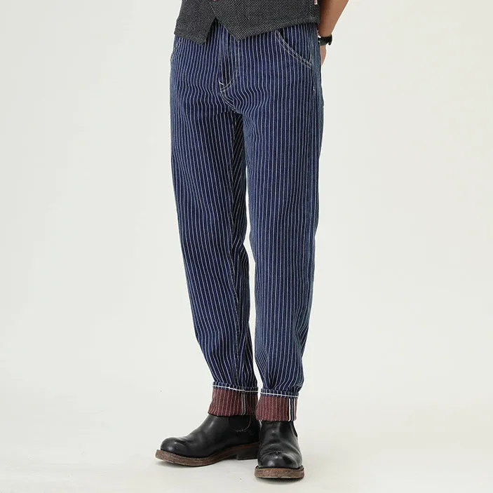 Vintage Style Striped Casual Pants