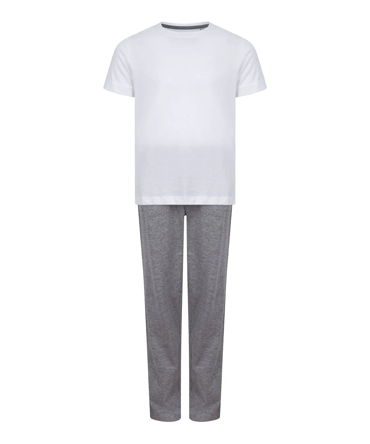 White/Heather Grey - Kids long pyjamas