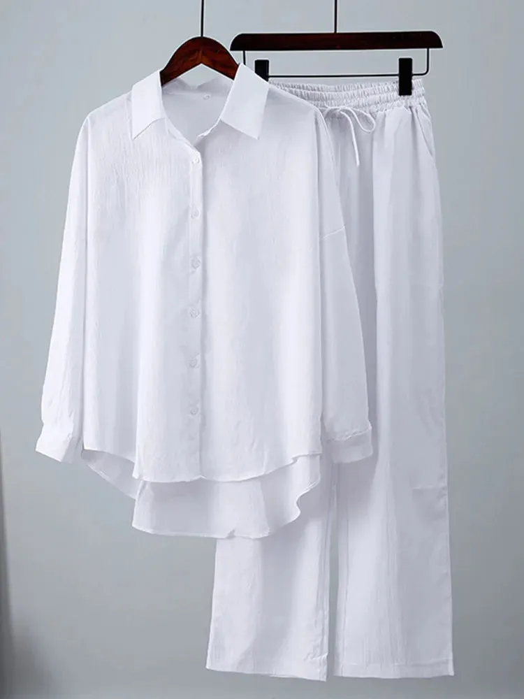Women 2 Pieces Loose Shirts and Pants