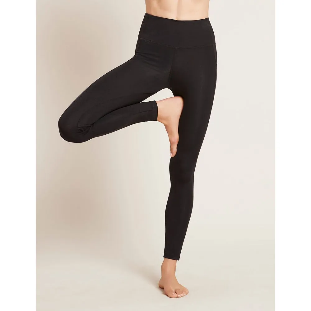 Womens Active High-Waisted Full Leggings with Pocket - Black