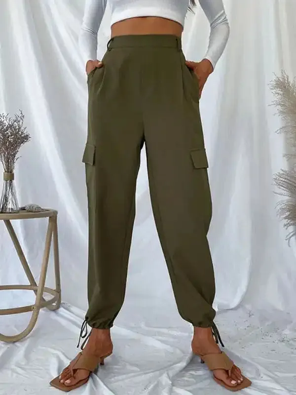 women’s trousers solid color casual pants