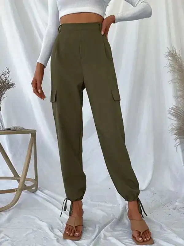 women’s trousers solid color casual pants